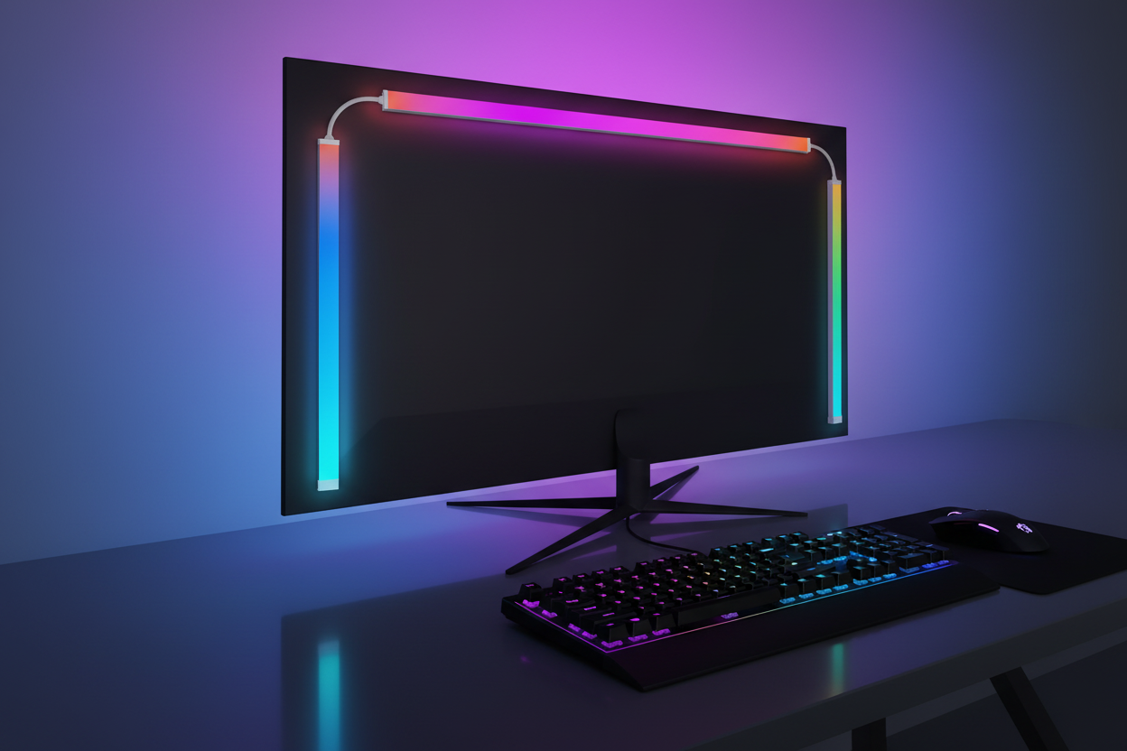USB RGBIC LED Strip Lights - Gaming Setup